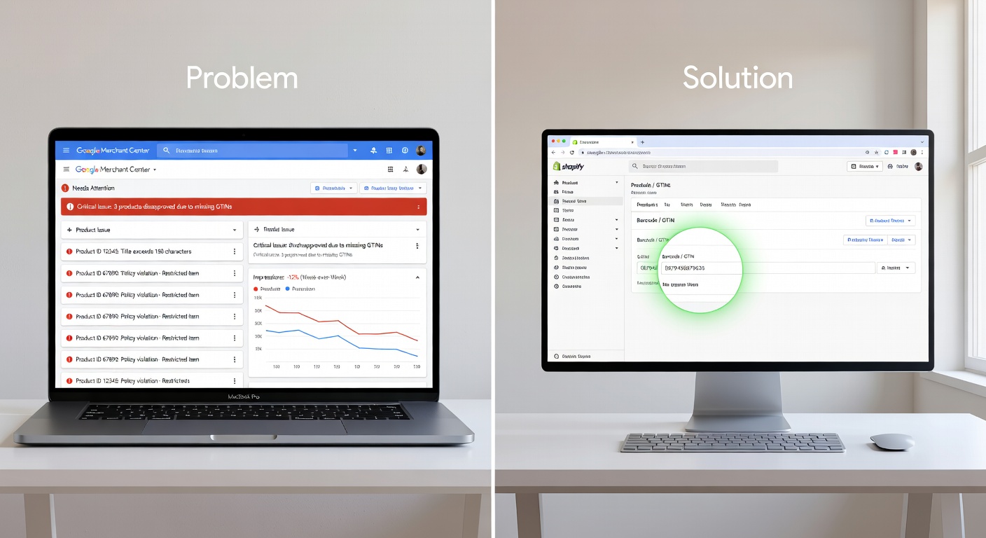 Fix Google Merchant Center missing GTIN value in Shopify product settings