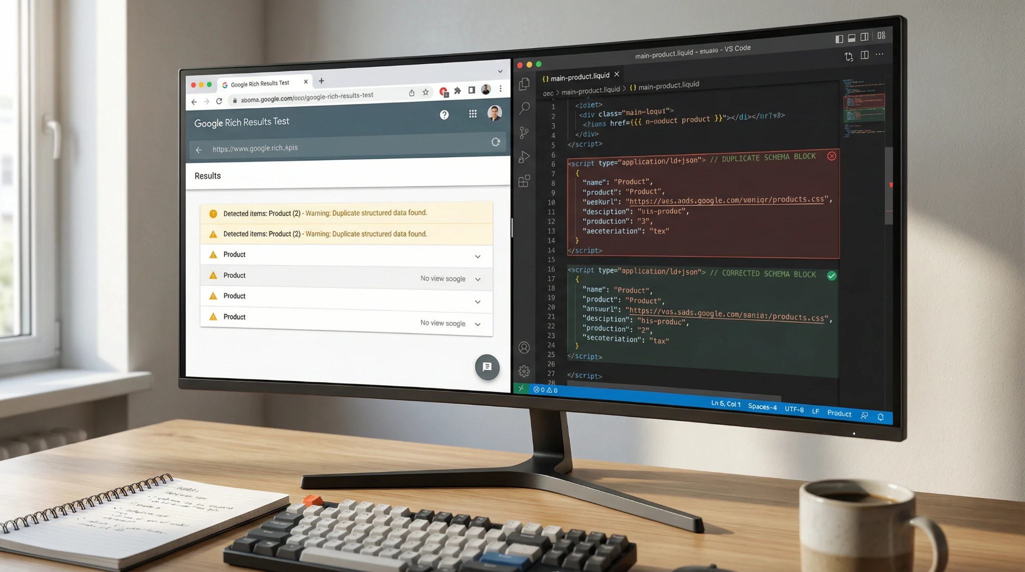 Remove duplicate product schema Shopify shown in Rich Results Test