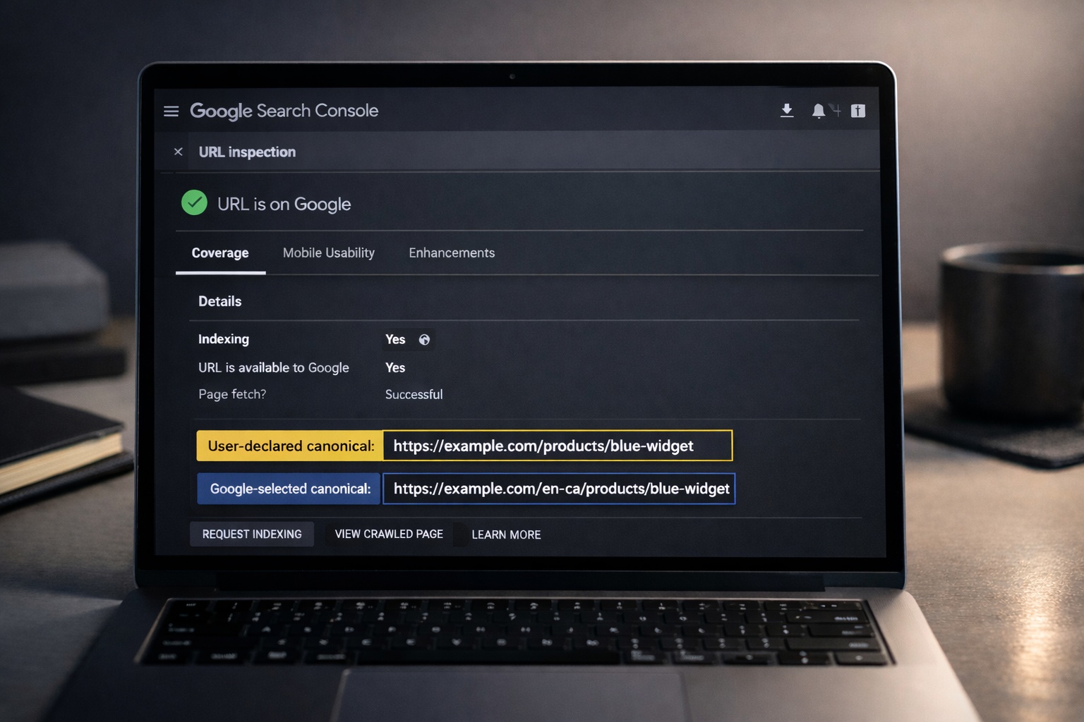 Shopify Markets duplicate content shown in GSC with Google-selected canonical different than user