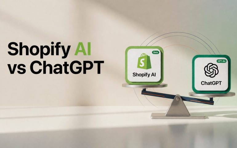 Shopify AI vs ChatGPT comparison for eCommerce store