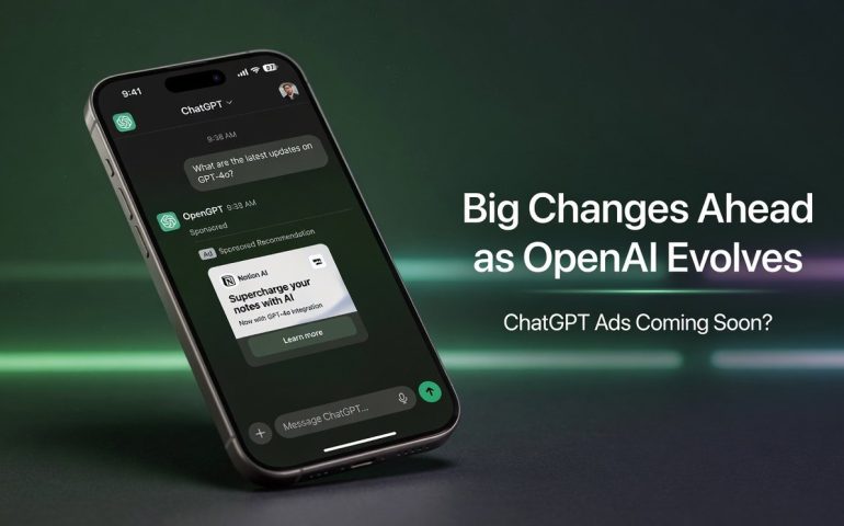 ChatGPT ads interface preview showing sponsored recommendations inside ChatGPT in 2026